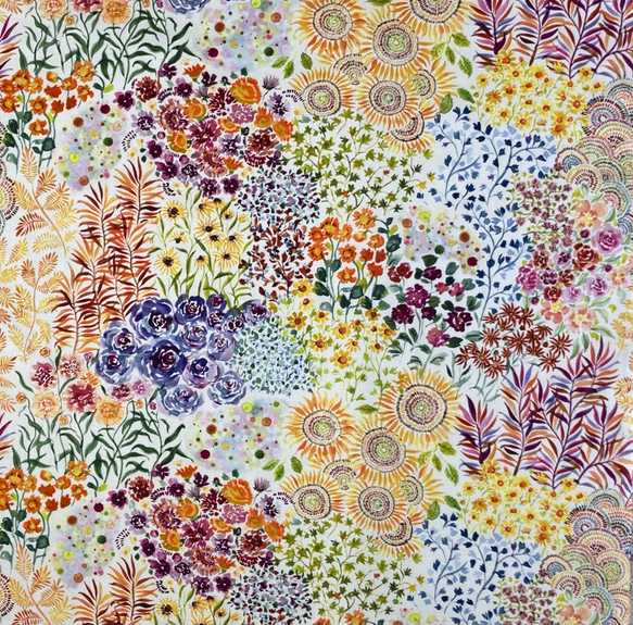 「Floribunda　リッチカラー花柄３枚セット」moda 生地 カットクロス　Create Joy Project 6枚目の画像