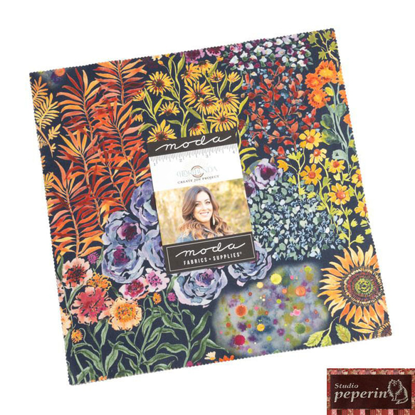 「Floribunda　リッチカラー花柄３枚セット」moda 生地 カットクロス　Create Joy Project 9枚目の画像
