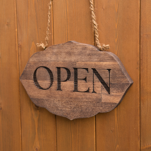 【縁起物】レトロ 木製 大入 看板 商売繁盛 ビンテージ　白木額縁 額縁 Vintage Wooden Frame ウッドフレーム アンティーク Sサイズ 幅