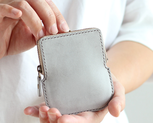 ミニ財布 LF-043 シビラ×ヌメ革ツートン コインケース ファスナー