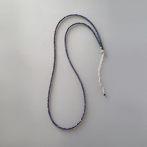 ラピスラズリロングネックレス 2WAY 大人ネイビー 天然石 誕生日 12月