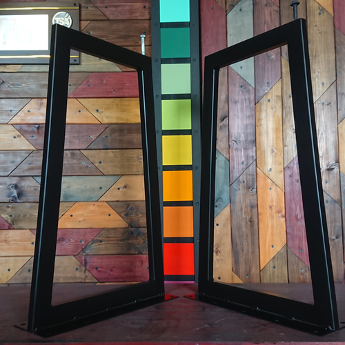 無塗装でアイアンな極細鉄脚♪ 20×400（床面300）× 