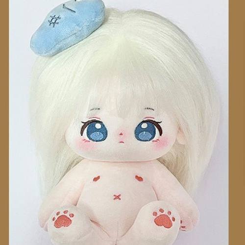 20cm 着せ替えぬいぐるみ 無属性 着せ替え人形 白い髪と青い目女の子 
