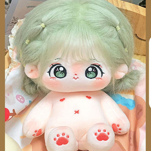 20cm 着せ替えぬいぐるみ 無属性 着せ替え人形 緑の髪緑の目女の子 綿