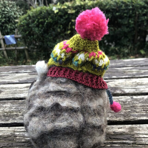 ☆冬支度させました☃️羊毛フェルトの毛づくろいマヌルネコ 羊毛