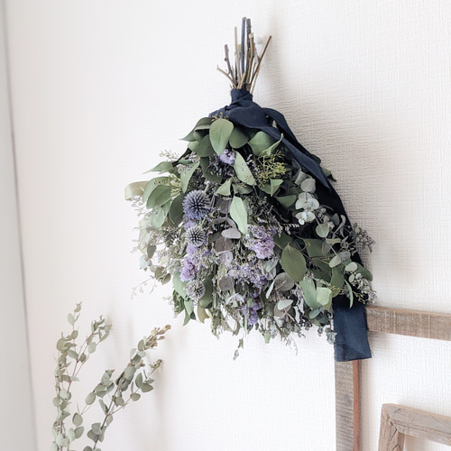 ユーカリとベッチーズブルーのスワッグ スワッグ mamemona 通販