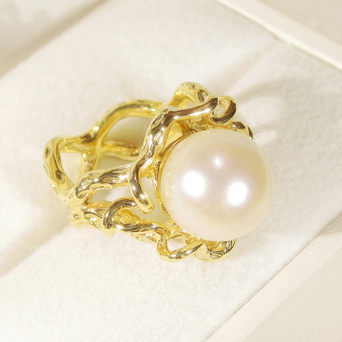 12.60ct、12mm南洋真珠とSV925の指輪（リングサイズ：10号、サイズ変更 
