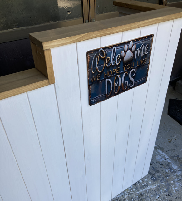 【受注製作】ホワイト★レジカウンターテーブル【900】受付★店舗☆ネイル　美容室 受注製作