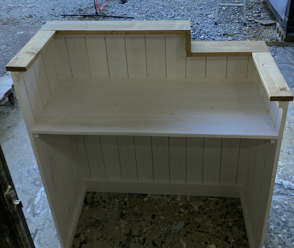 【受注製作】ホワイト★レジカウンターテーブル【900】受付★店舗☆ネイル　美容室 受注製作