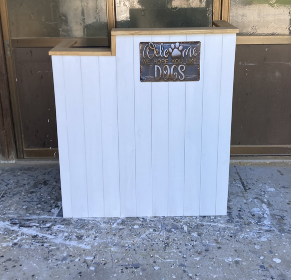 【受注製作】ホワイト★レジカウンターテーブル【900】受付★店舗☆ネイル　美容室 受注製作