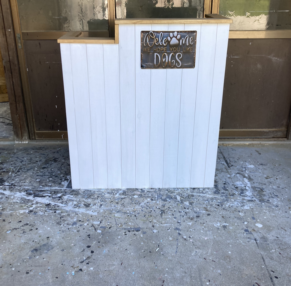 【受注製作】ホワイト★レジカウンターテーブル【900】受付★店舗☆ネイル　美容室 受注製作