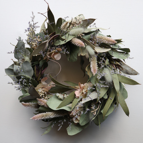 ユーカリとセロシアのナチュラルリース リース viento 通販 18109065