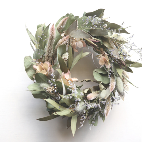 ユーカリとセロシアのナチュラルリース リース viento 通販 18109065