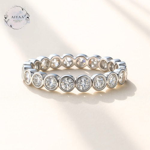 あきかん様♡モアサナイト ラウンド&エメラルドカット レール留めフルエタニティ あきかん様♡モアサナイト ラウンド&エメラルドカット レール留めフル