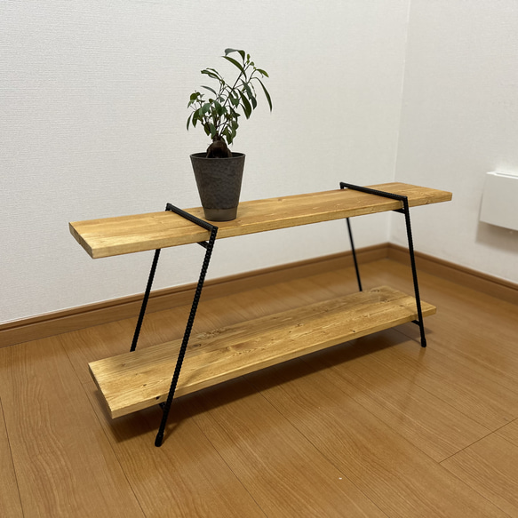 板付アイアンシェルフ　アイアンレッグ　キャンプ棚　観葉植物棚　飾り棚　什器 アイアンシェルフ アイアンレッグ キャンプ収納 イベント 什器