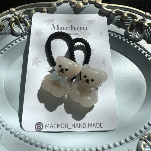くまさんミニヘアゴム♡キッズヘアアクセサリー ヘアゴム Machou 通販 