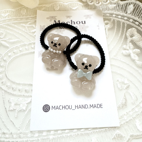くまさんミニヘアゴム♡キッズヘアアクセサリー ヘアゴム Machou 通販 