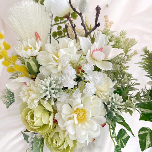 光触媒 フラワーアレンジ アーティフィシャルフラワー オシャレな仏花