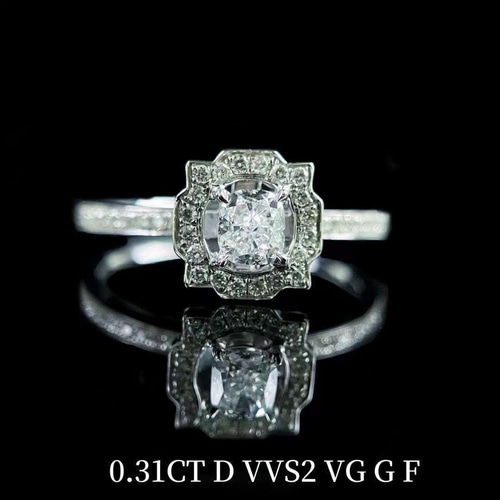 GIA鑑定書付き 0.31ct天然ダイヤモンド 指輪 高品質 指輪・リング CHIC  