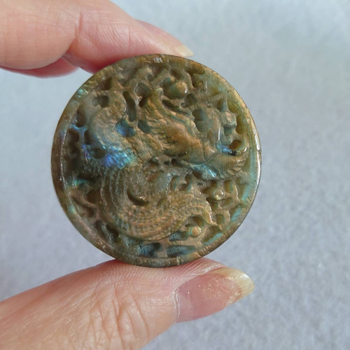 amethyst 家具・インテリア 【天然石】スモーキークォーツ 観音様と鳳凰