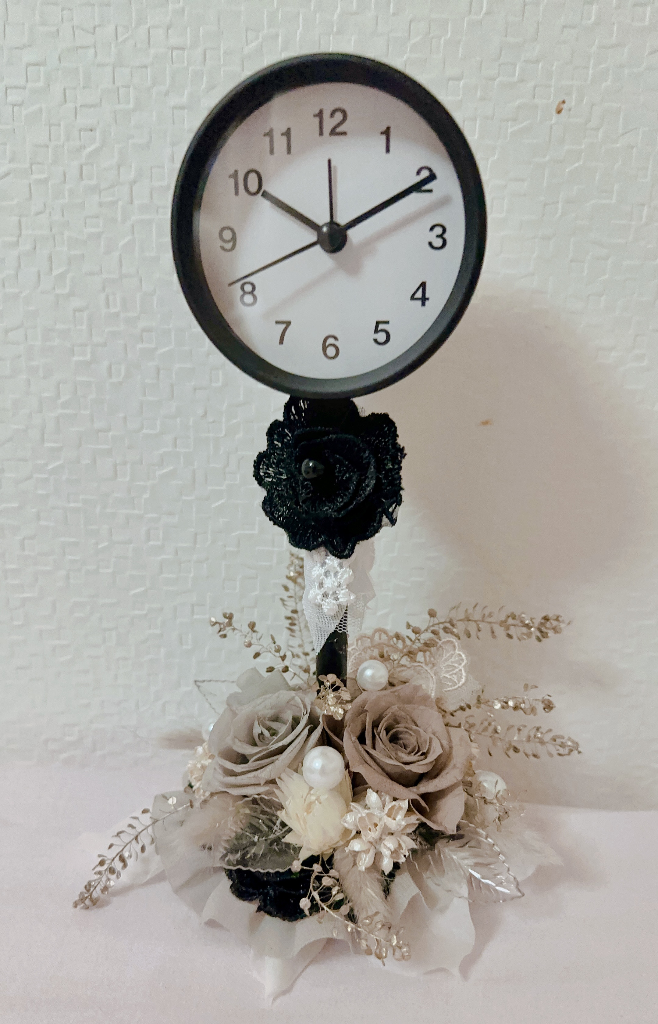 ❤️SALE❤️shabby アンティークブラック時計アレンジ