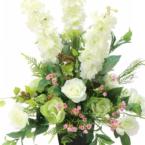 光触媒 人工観葉植物 ウォールグリーン フェイクグリーン ホワイト