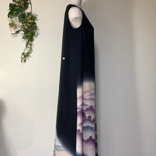 着物リメイク　Aラインワンピース【2299】 着物リメイク Aラインワンピース | iichi 日々の暮らしを