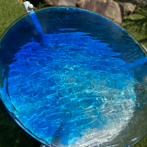 新作 ブルーウォーター 寄せるさざなみ 水紋の影 穏やかな海ガラス