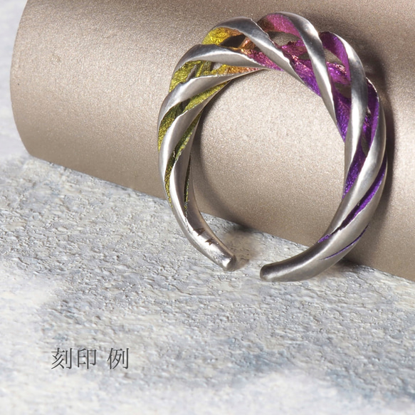 イヤーカフにもなるリング 「巡る」 純チタン製 また