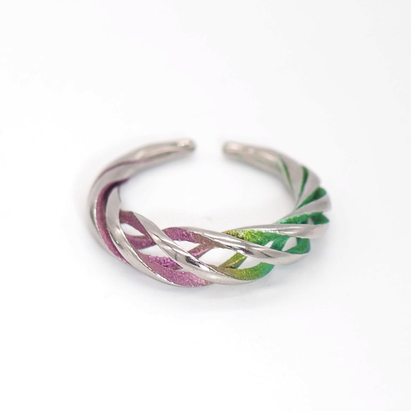 イヤーカフにもなるリング 「巡る」 純チタン製 また