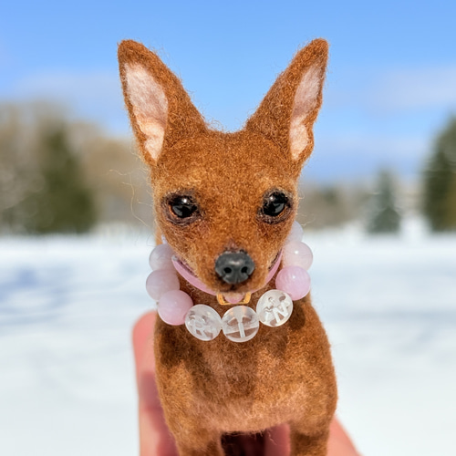Yahoo!オークション - ミニチュア羊毛フェルト犬【6.8cmの