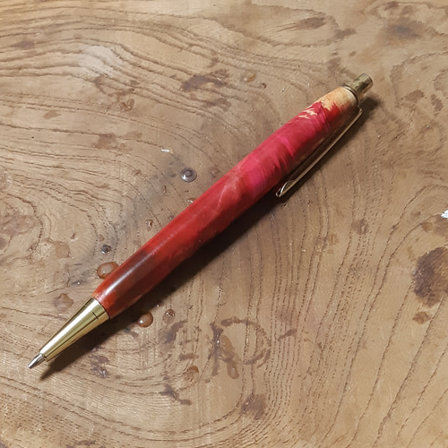 木製シャーペン0.5mm/0.7mm メープルスタビライズ材、蜜蝋