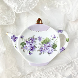 【即納】スミレのティーバッグトレイ ラッピング無料♪ 2枚目の画像