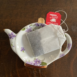 【即納】スミレのティーバッグトレイ ラッピング無料♪ 5枚目の画像