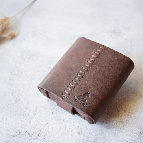 ダークブラウン レザー アクセサリーケース ダークブラウン レザー アクセサリーケース