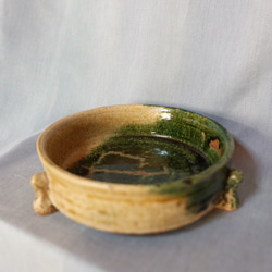 大片口 酒器 志野 水盤 花器 花入 盆 皿 窯傷 手びねり 大片口 酒器