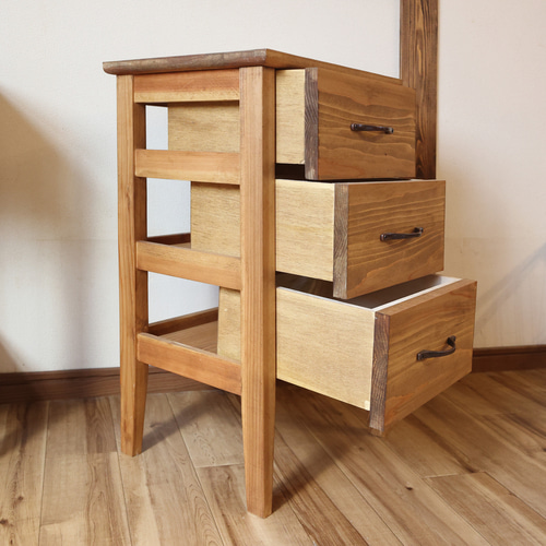 チェスト3段 ナイトテーブル 引き出し収納 チェスト・キャビネット