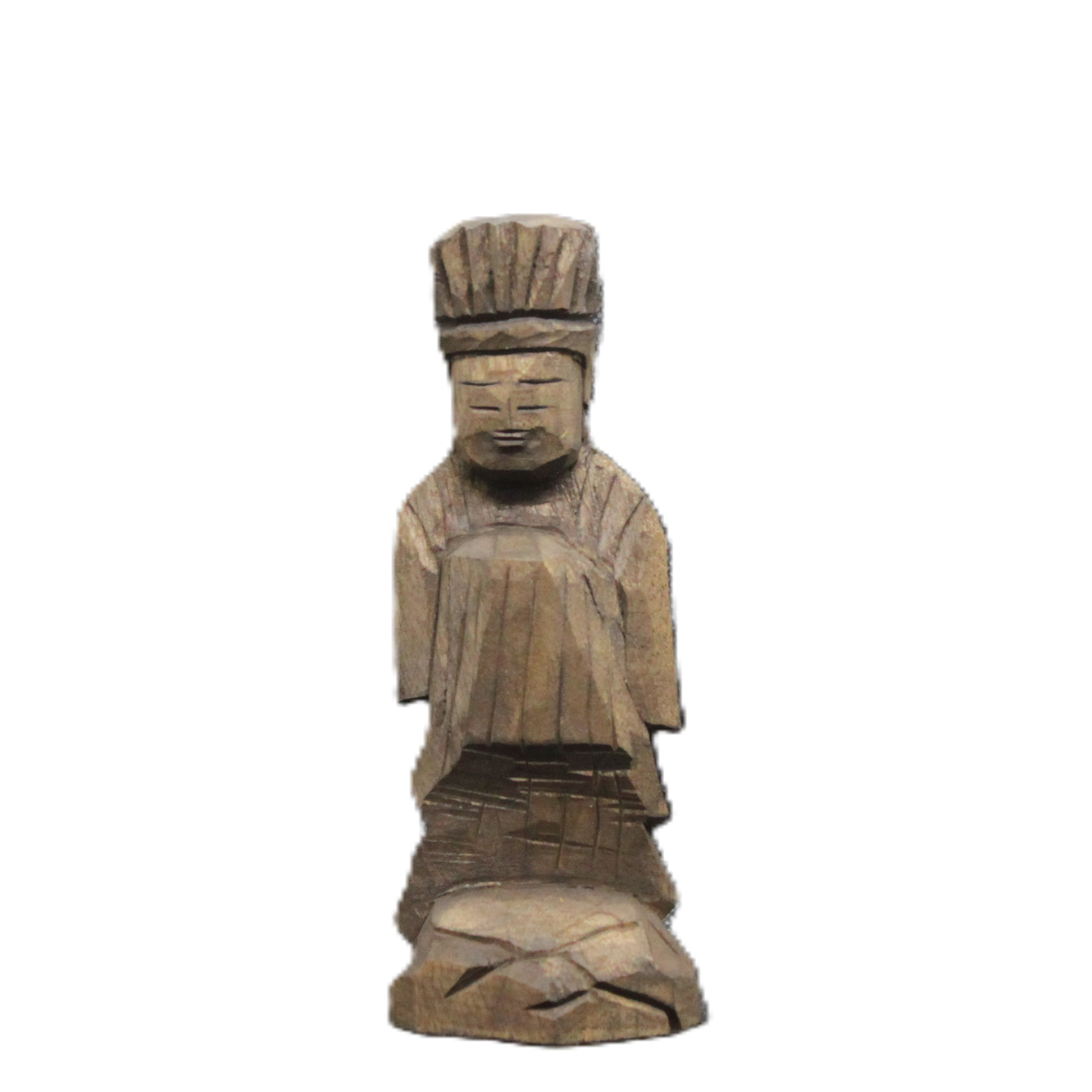 Amazon.co.jp: 木彫 円空仏 高さ67cm / (仏教美術 置物 一刀彫