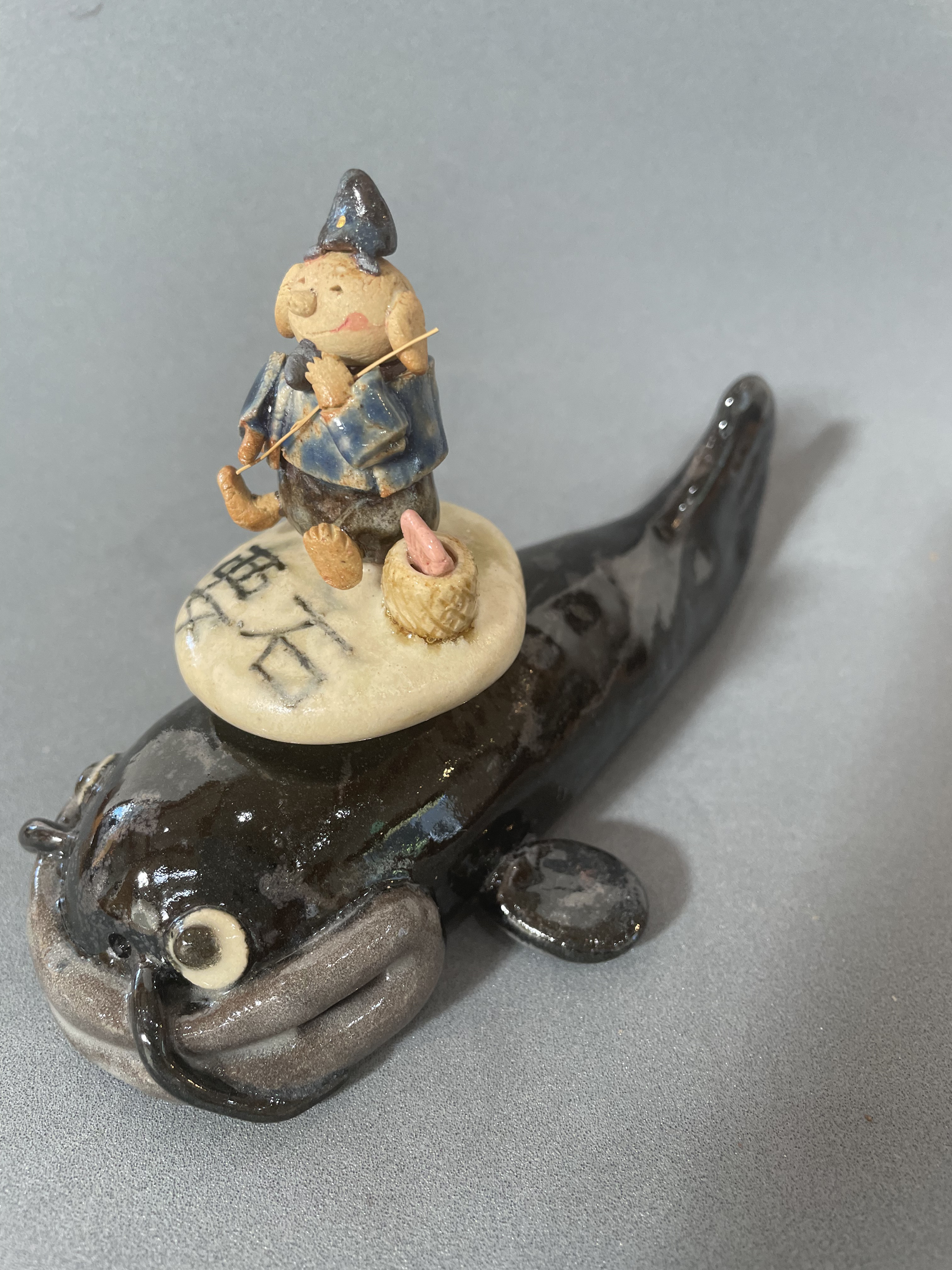 【販売開始】恵比寿様とナマズ　地震除け　要石　お守り