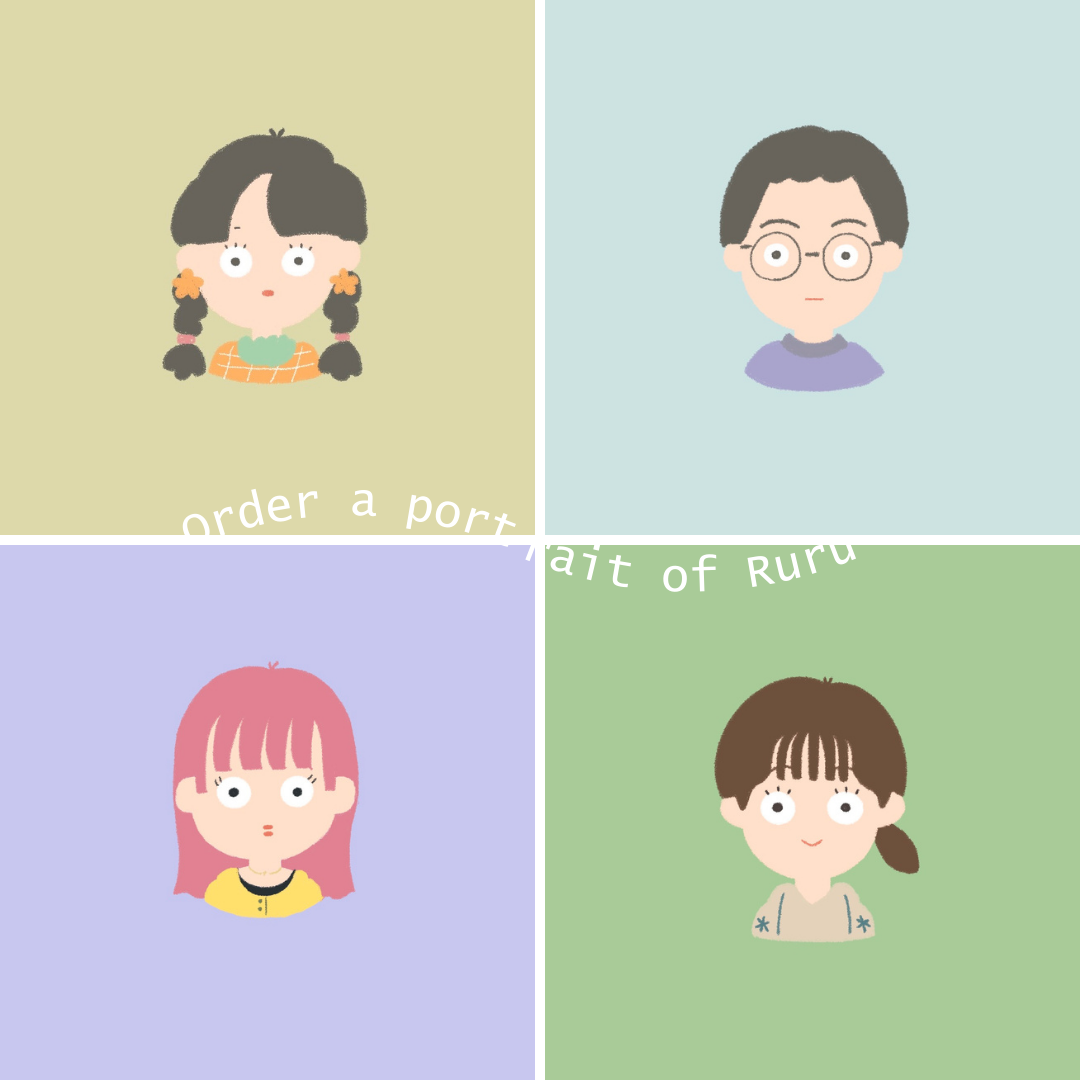 ゆるっとかわいい 似顔絵イラスト 似顔絵オーダー(似顔絵