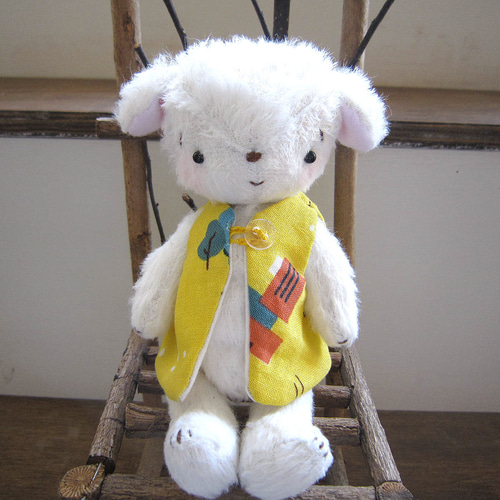 わたあめちゃん 犬 ぬいぐるみ ハンドメイド わたあめワンコちゃん＊受注制作/ 13㎝ ぬいぐるみ wakkachan