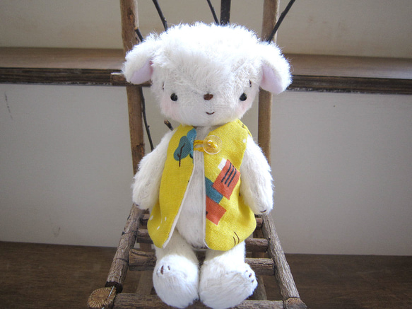わたあめちゃん 犬 ぬいぐるみ ハンドメイド わたあめワンコちゃん＊受注制作/ 13㎝ ぬいぐるみ wakkachan