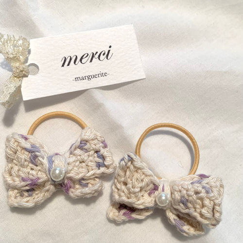 ベビー＆キッズ♡ リボンヘアゴム2つセット 雑貨・その他 marguerite 