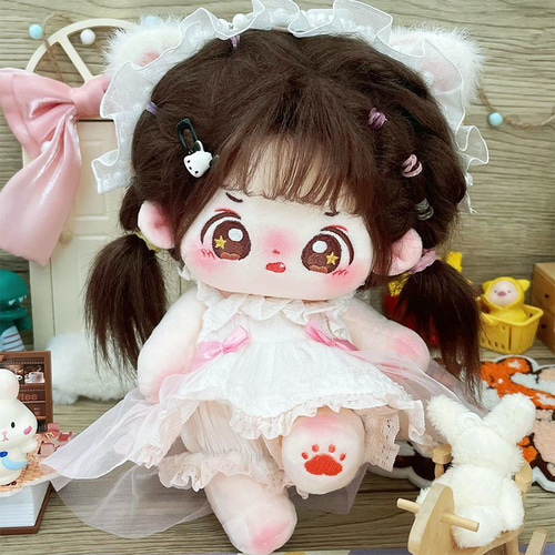 20cm 着せ替えぬいぐるみ 無属性 着せ替え人形 茶色の髪茶色の目