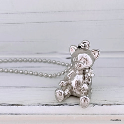 特価☆匿名配送☆ハンドメイド純銀製クマモチーフネックレスシルバー925チェーン付 熊（クマ） ネックレス・ペンダント の人気通販｜Creema