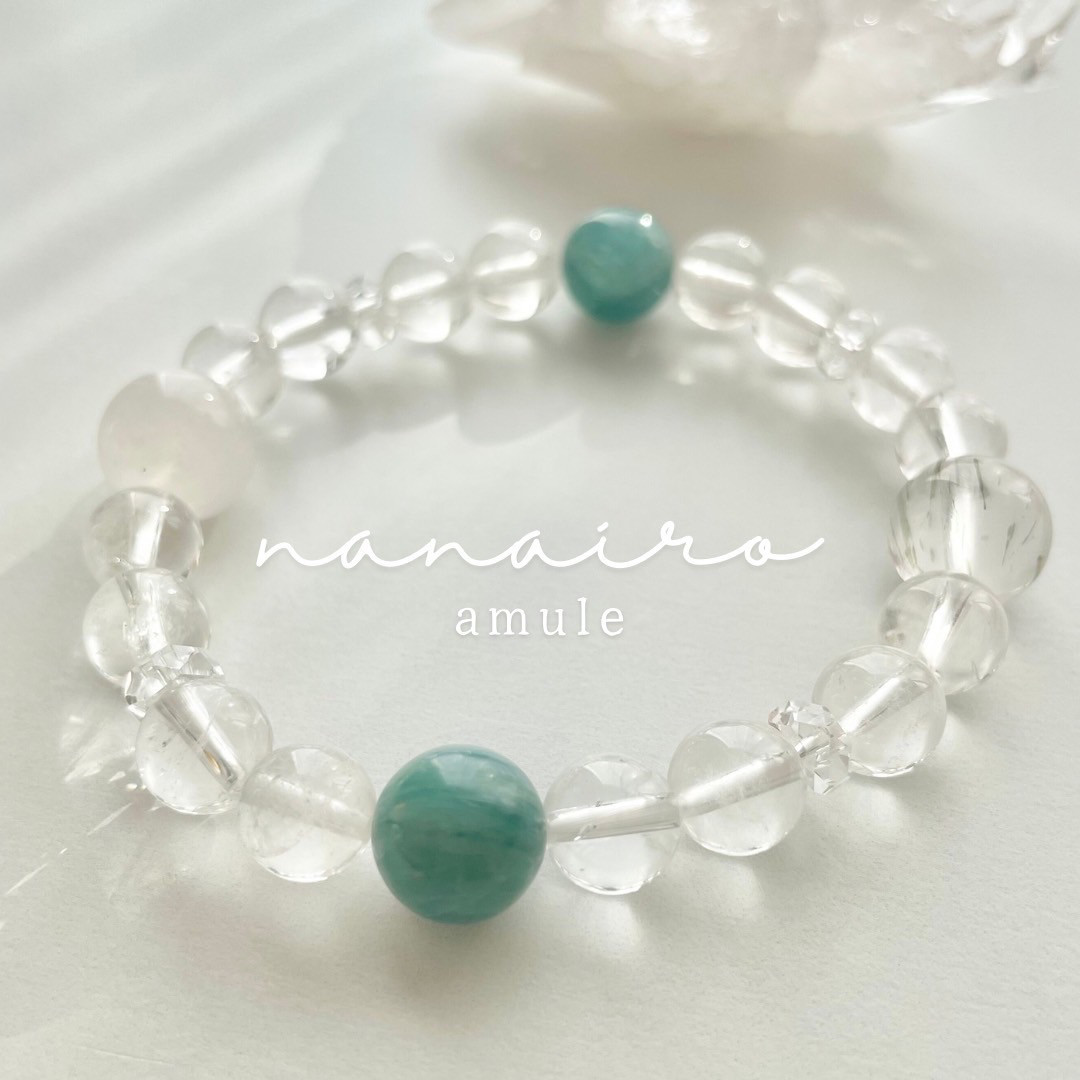 癒し 愛情 ✧ グリーンカイヤナイト　アクチノライトインクォーツ　ヒマラヤ水晶　希少石　天然石　お守りブレスレット