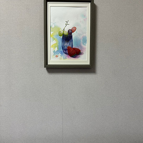 【18％OFF】 水彩アート「江戸切子と果実 弐」B5手描き原画、1点物 絵画