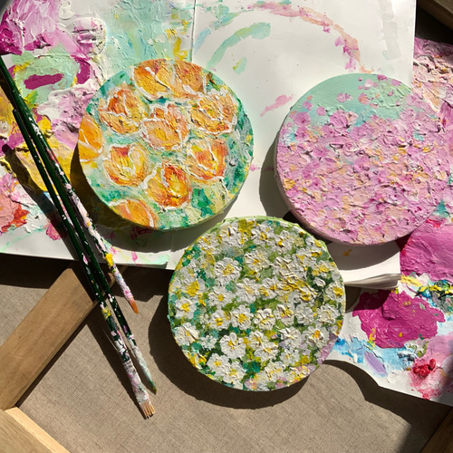 オーダーメイド お花の絵 flower art 絵画 むらいさき 通販