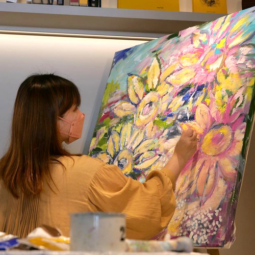 オーダーメイド お花の絵 flower art 絵画 むらいさき 通販 18111945