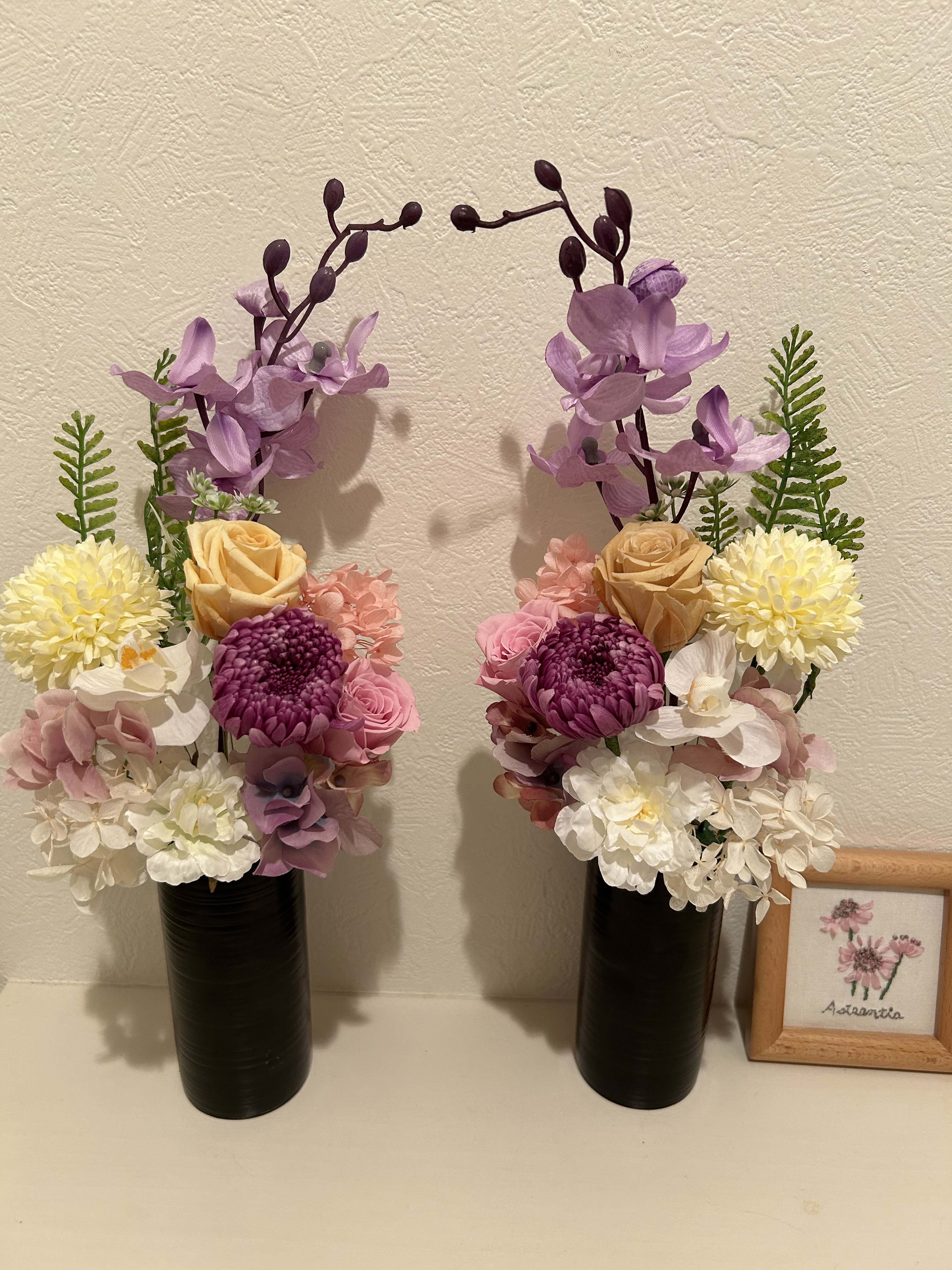 ほっと様専用 華やかにお供え☆仏花 プリザーブドフラワー 花器
